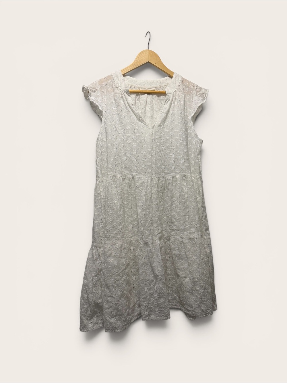 Label of Love White Cotton Eyelet Beach Cover-Up Dress